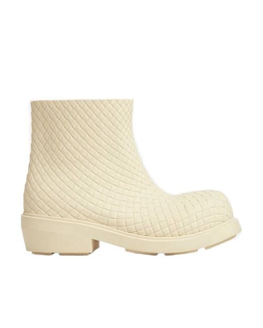 Bottega Veneta Natural Fireman Ankle Boots