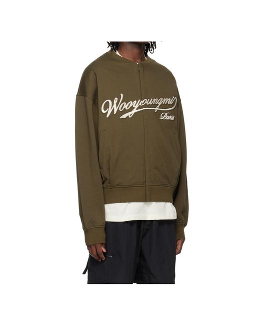 Wooyoungmi Green French Terry Cloth Sweatshirt for men