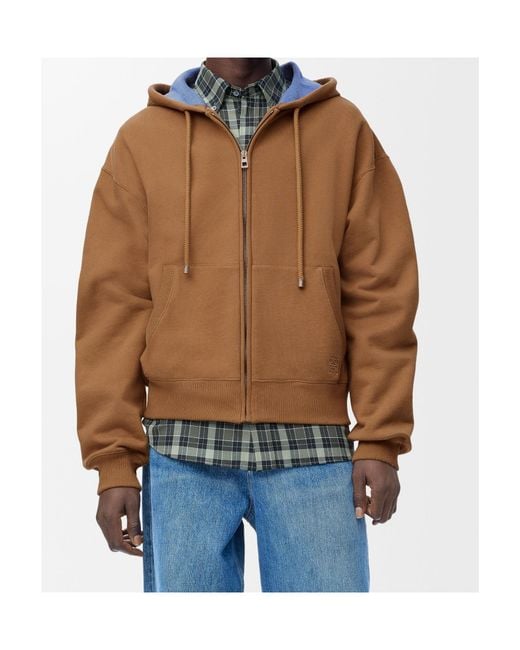 Loewe Brown Long-Sleeved Sweatshirt Jacket for men