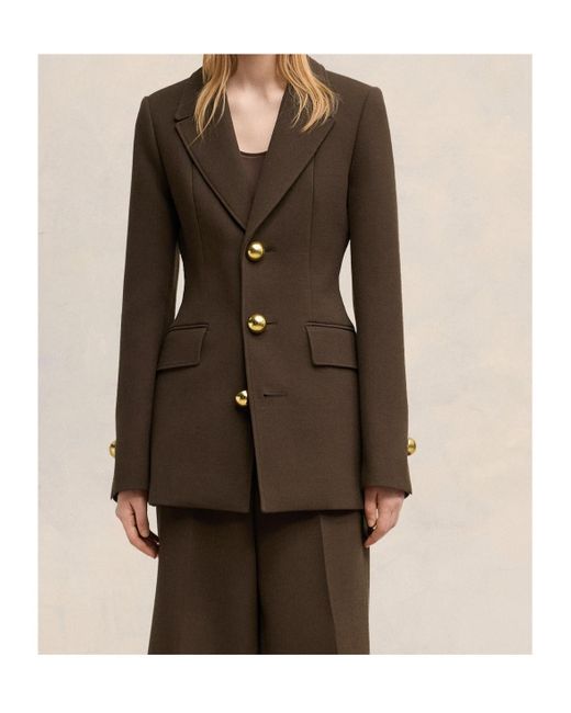 AMI Brown Ami Single-Breasted Tailored Blazer