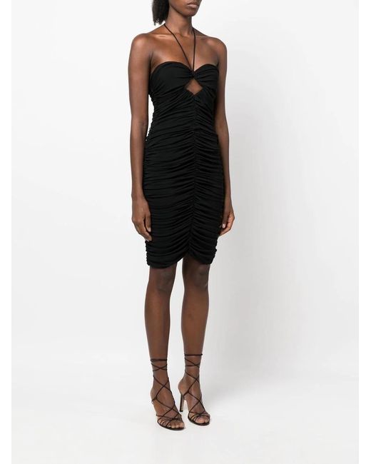 Magda Butrym Black Neck-Hanging Dress