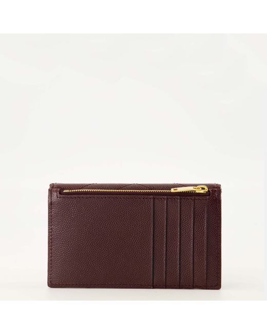 Saint Laurent Purple Cassandre Fragments Flap Card Case