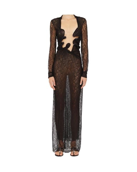 Christopher Esber Black Lace Venus Maxi Dress