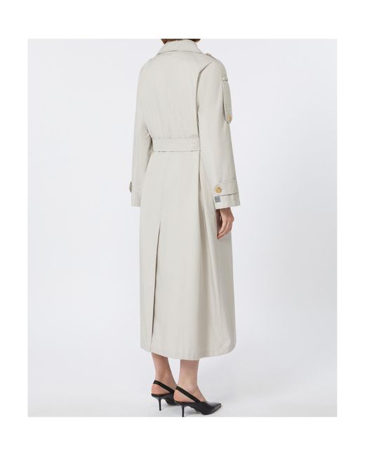 Max Mara White The Cube Double Breasted Twill Trench Coat
