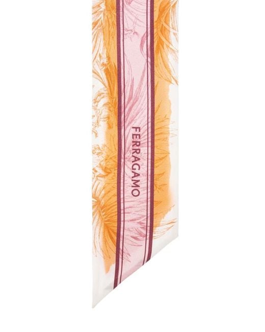 Ferragamo White Ferragamo Gravure Printed Bandeau