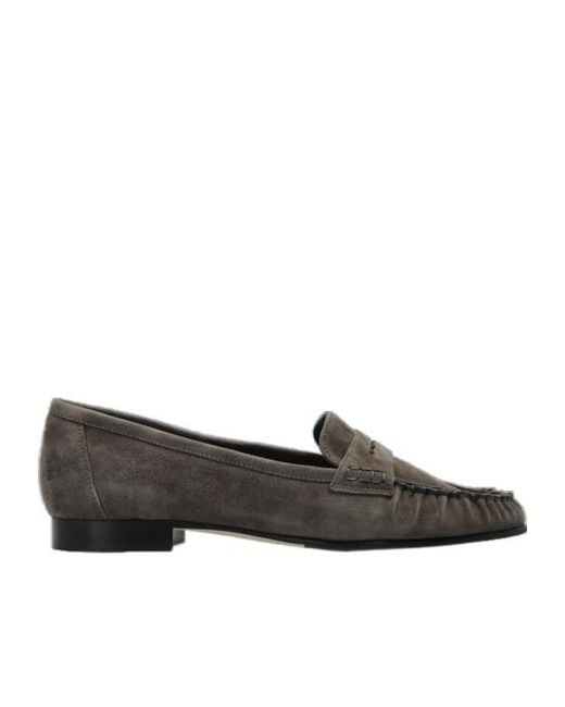 Aeyde Brown Round-Toe Loafers
