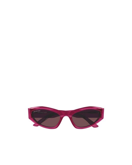 Balenciaga Purple Eyewear Cat-Eye Frame Sunglasses