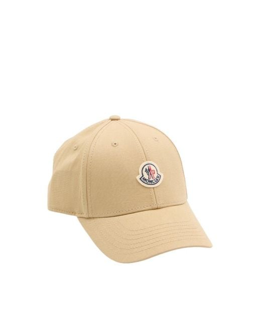 Moncler Natural Baseball Cap With Logo