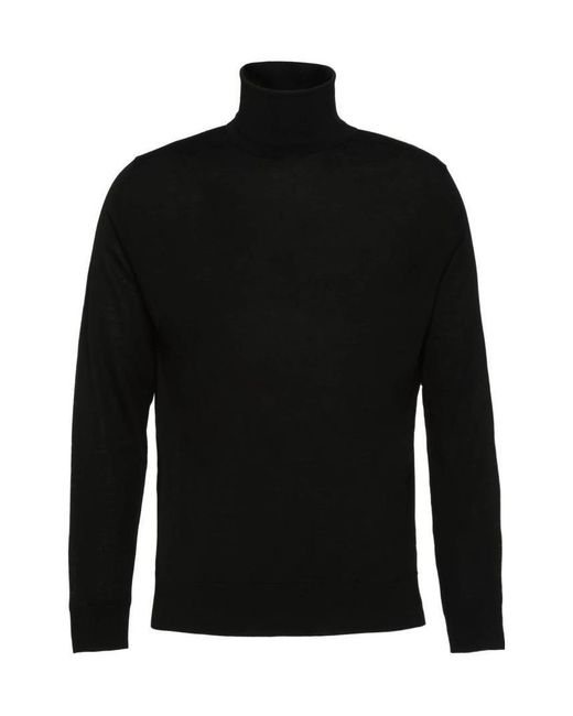 Prada Black Turtleneck Knitted Pullover for men