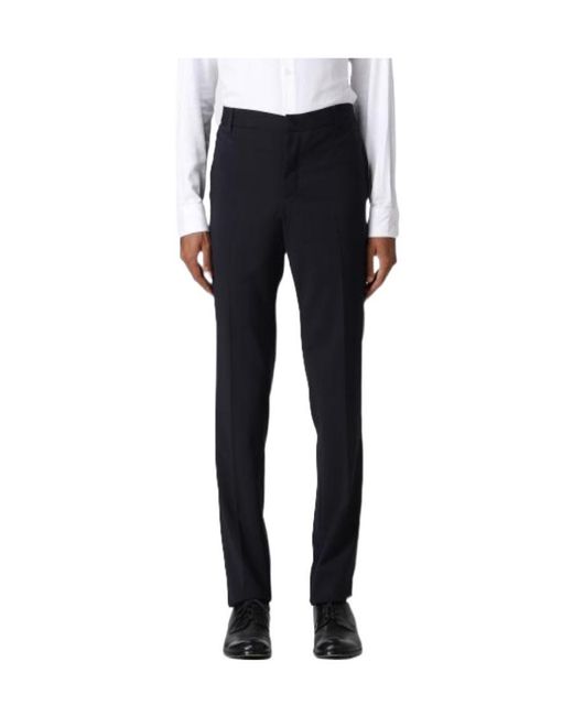 Zegna Black Wool Blended Trousers for men