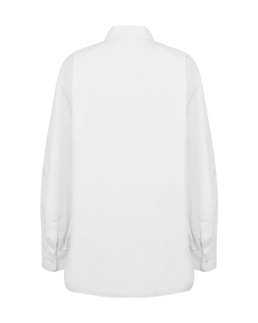 Weekend by Maxmara White Long-Sleeve Plain Shirt