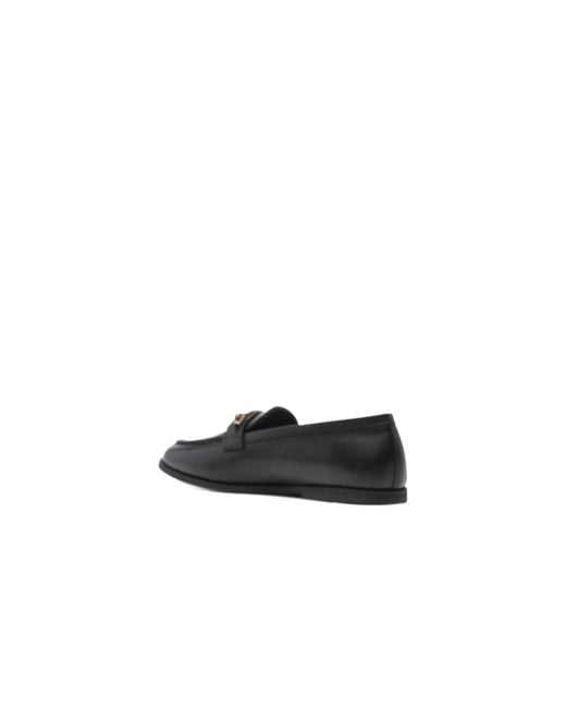 Pinko Black Round-Toe Loafers