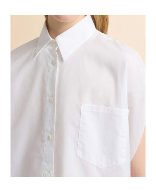 Marni White Cape Sleeved Poplin Shirt