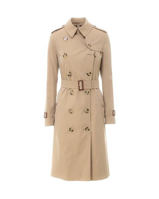 Burberry Natural Kensington Heritage Double Breated Belted Trench Coat