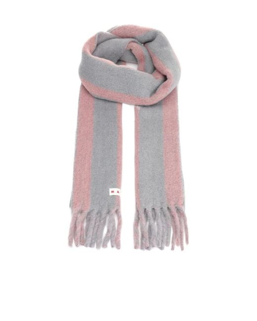 Marni Multicolor Alpaca And Wool Scarf