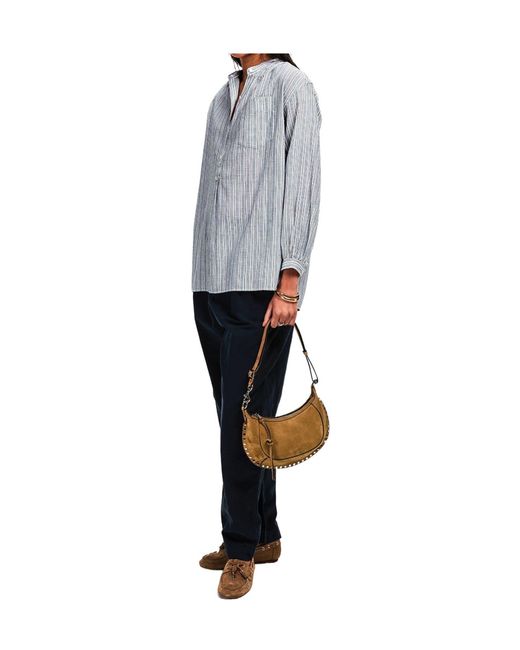 Isabel Marant Gray Simple Long-Sleeve Shirt