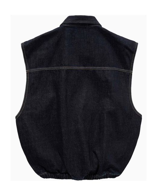 1989 STUDIO Black Collared Denim Vest
