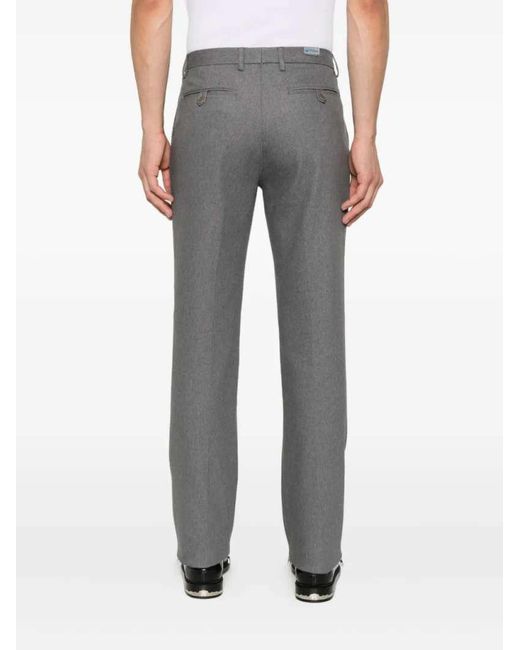 Etro Gray Roma Straight-Leg Tailored Trousers