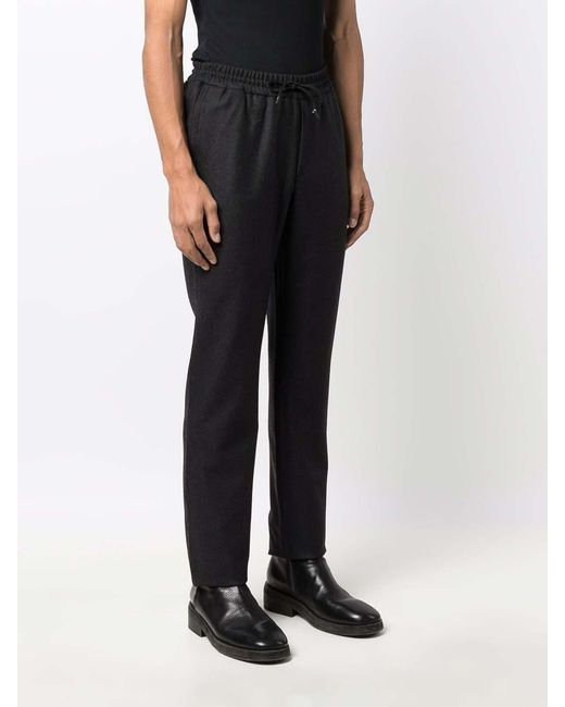 Sease Black Drawstring Casual Pants for men