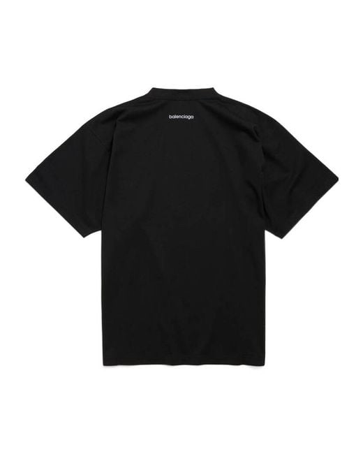 Balenciaga Black Bodies Medium Fit Crewneck T-Shirt for men