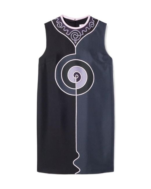 Emilio Pucci Blue Pucci Astro Print Mini Dress