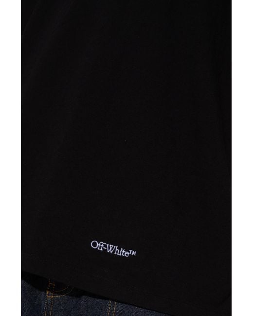 Off-White c/o Virgil Abloh Black Scribble Diag Printed Crewneck T-Shirt for men