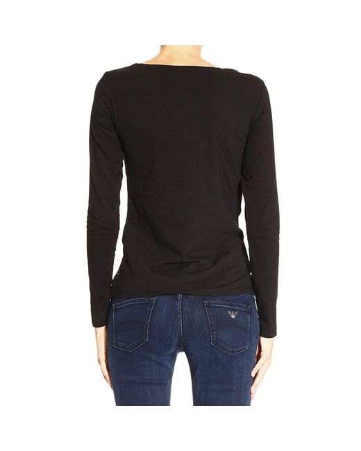 Armani Jeans Black Logo Detail T-Shirt