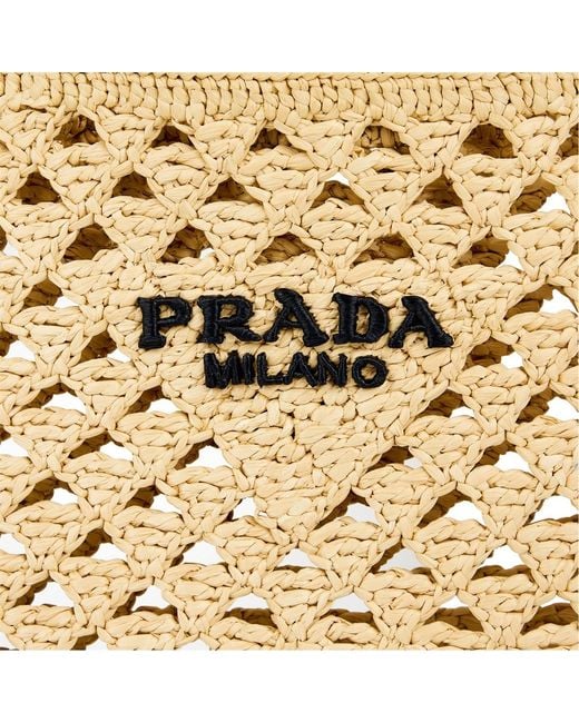 Prada Metallic Crochet Tote Bag