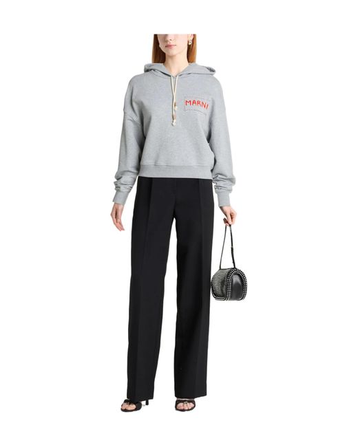 Marni Gray Solid Color Sweatshirt