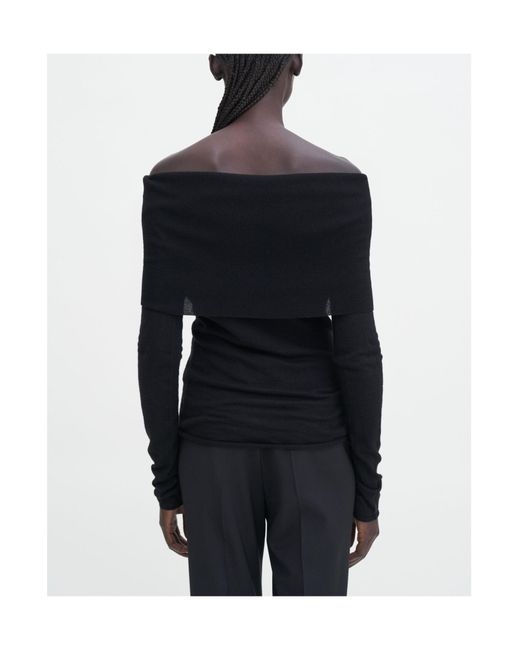 Filippa K Blue Off-Shoulder Top