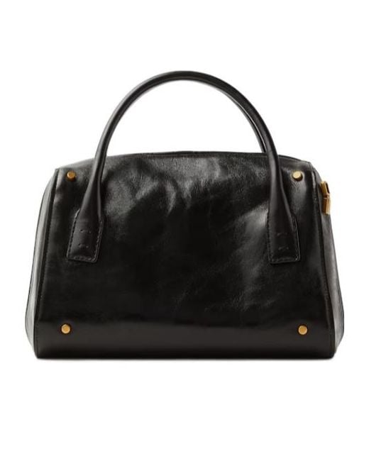 Versace Black Romy Logo Patch Tote Bag