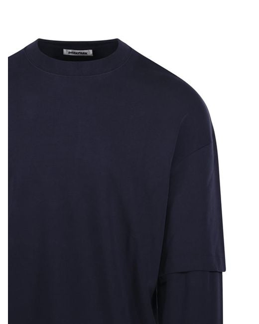 DARKPARK Blue Layered Long-Sleeve T-Shirt for men
