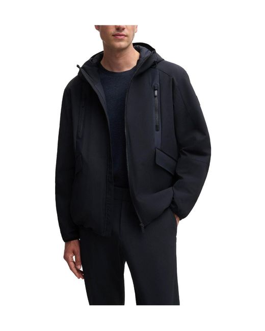 Boss Blue Solid Casual Jacket for men