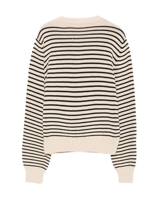 Roberto Collina Black Striped Cotton Cardigan