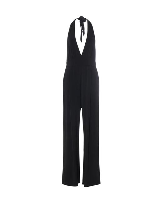 Max Mara Black Yarn Neck Jumpsuit