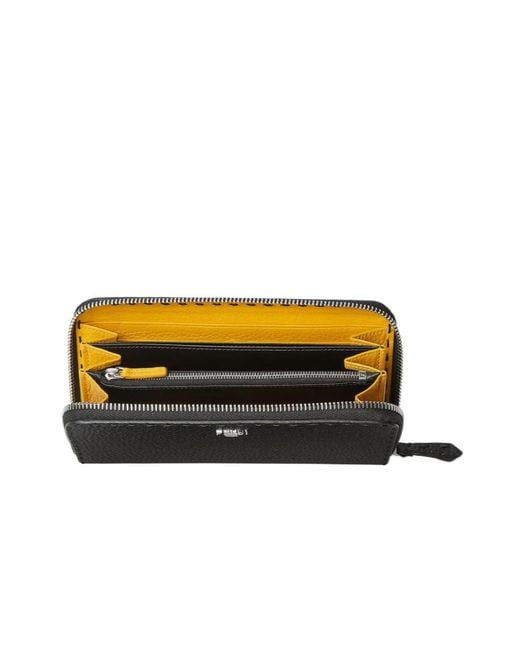 Fendi Black Zipper-Around Selleria Wallet for men