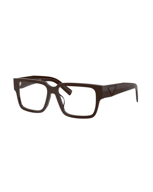 Prada White Eyewear Rectangle Frame Glasses for men