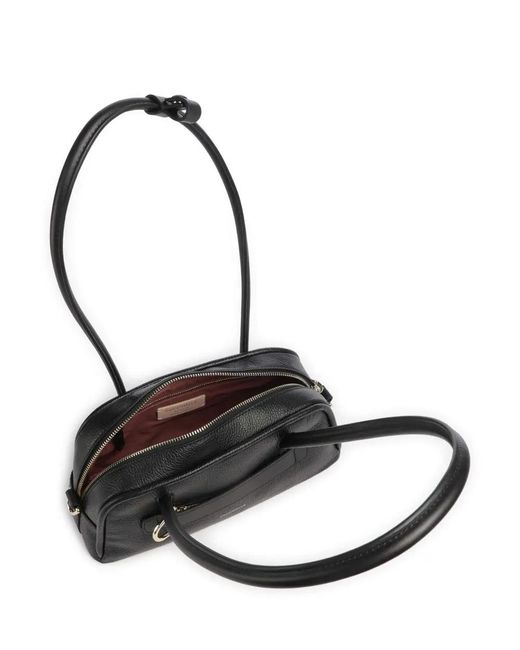 Coccinelle Black Logo-Lettering Zipped Shoulder Bag