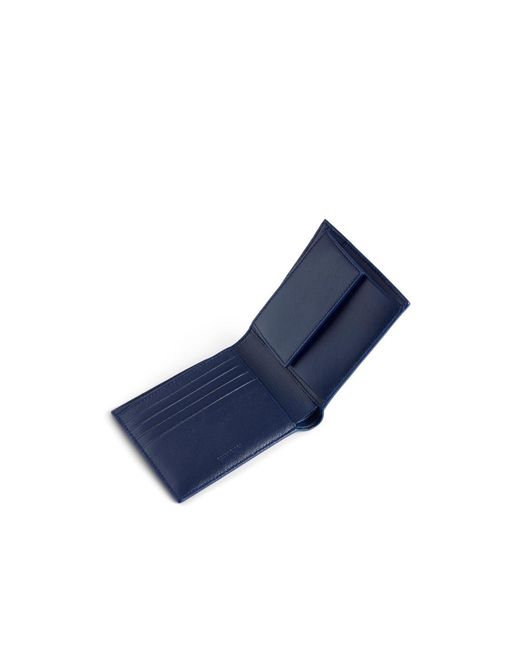 Balenciaga Blue Logo Printed Bifold Wallet for men