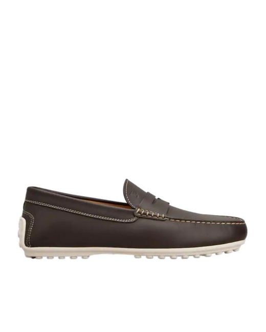 Tod's Brown Round-Toe Loafers for men