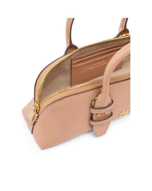 Pinko Pink Bowling Bag Baguette Vitello Morbido