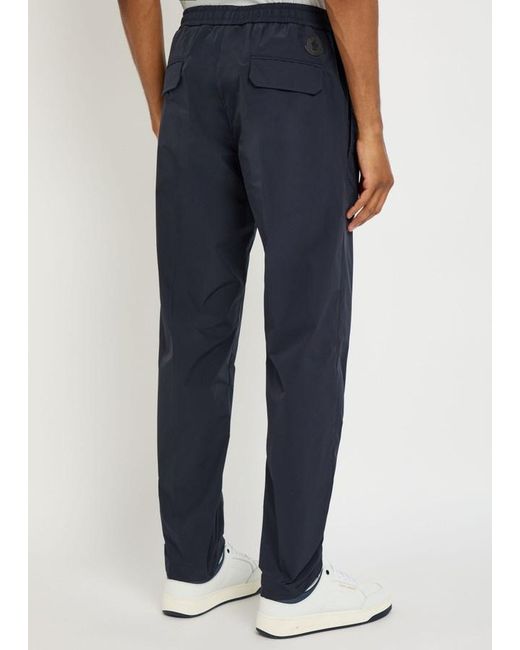 Moncler Blue Tapered-Leg Shell Trousers for men