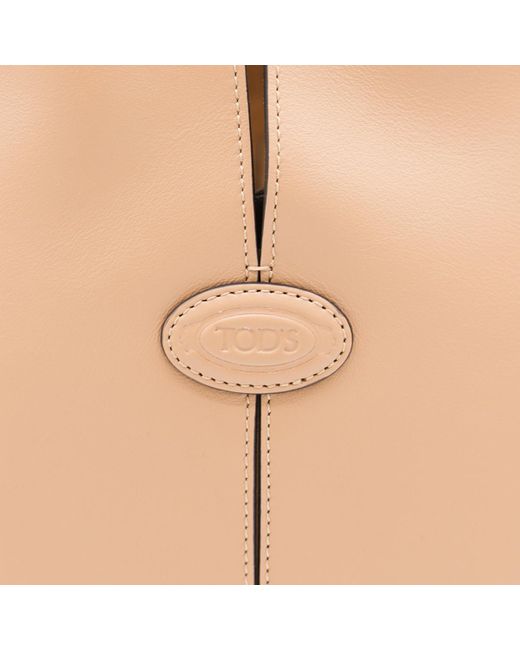 Tod's Natural Di Bag Folio Small Top Handle Bag