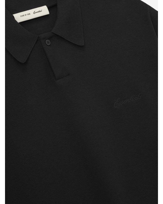 Fear Of God Black Signature 90S Cropped Polo Shirt for men