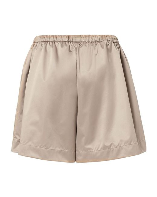 Fendi Natural Technical Silk Shorts