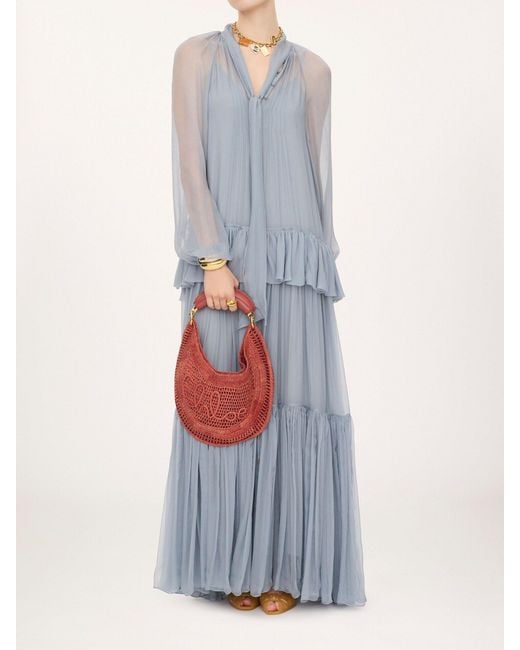 Chloé Red Chloé Summer Banana Woven Shoulder Bag