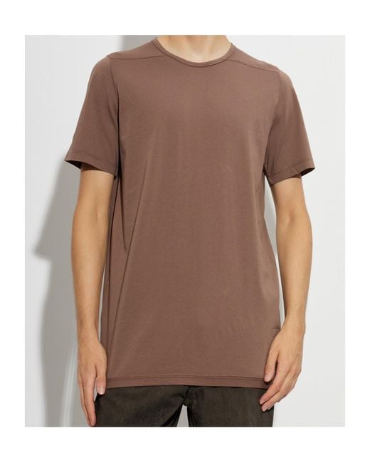 Rick Owens Brown Level T Longline T-Shirt for men