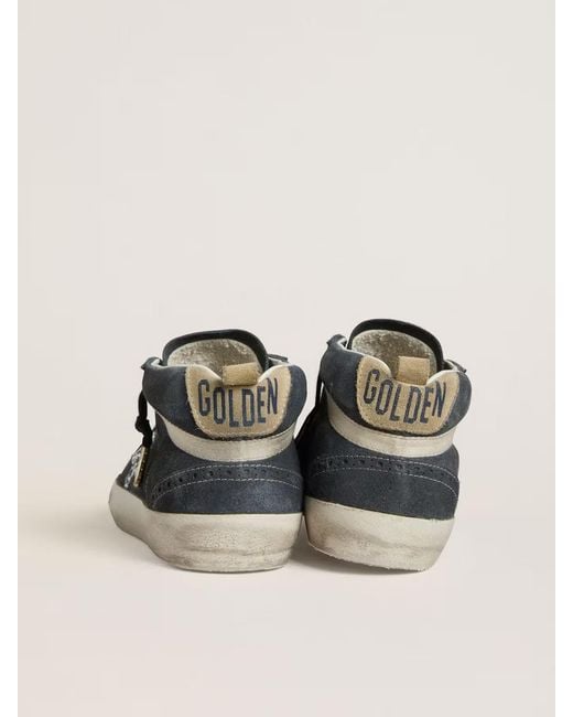 Golden Goose Deluxe Brand Blue Mid Star High-Top Sneakers