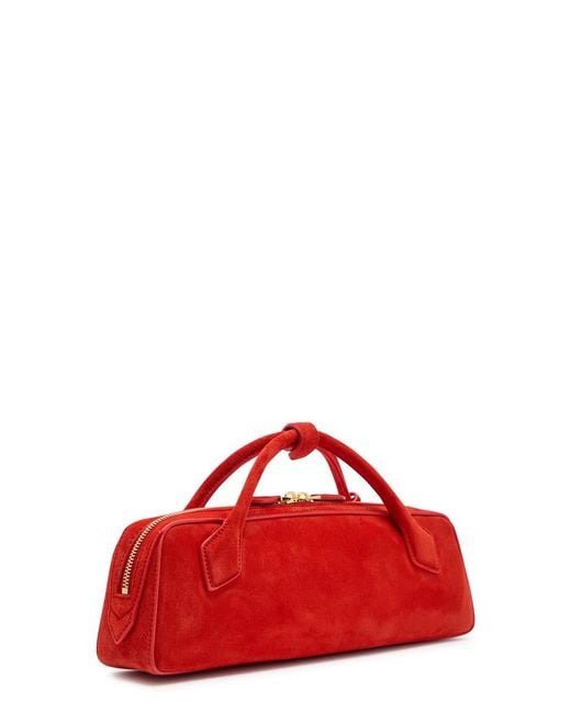 Alaïa Red Suede Clutch