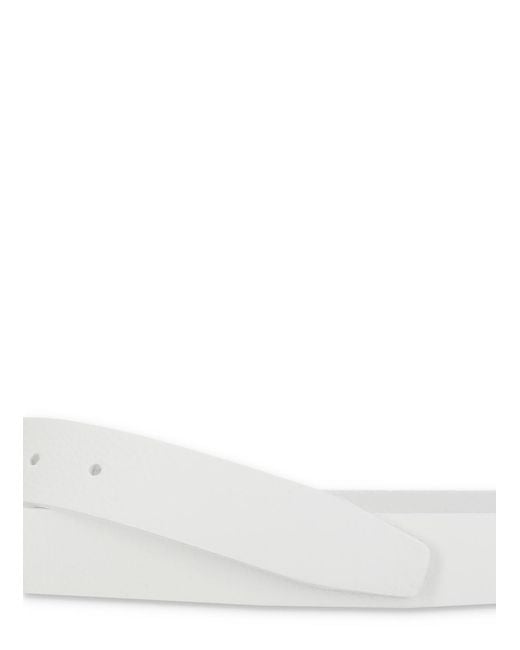 Orciani White Logo Buckle Belt for men